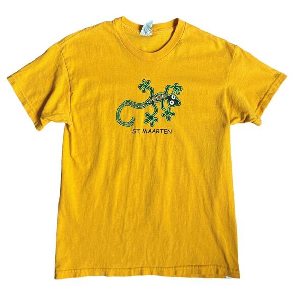 VTG 90S ST. MAARTEN LIZARD T-SHIRT - Picture 4 of 5